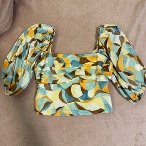 Abercrombie & Fitch Multicolor Patterned Top